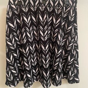 Black and White Chevron Skirt